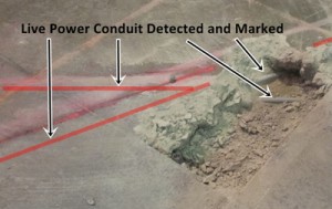 detection of live power conduit in concrete slab Sydney